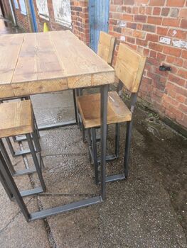 Reclaimed Industrial Tall Table Hcb, 5 of 9