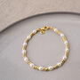 Pearl Gem Bracelet 18ct Gold Plated Sterling Silver, thumbnail 4 of 6