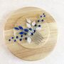 Silver Leaf And Blue Pearl Hair Comb, thumbnail 6 of 8