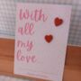 Love Heart Stud Earring Gift Card, thumbnail 1 of 2