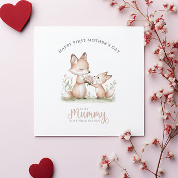 Customisable First Mother's Day Card: Fox Design, 3 of 5