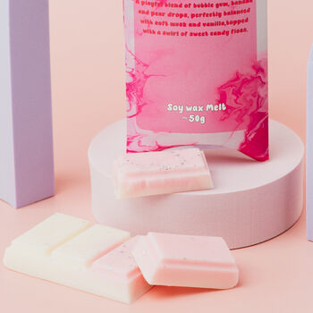 Sweet Pink Fairy Soy Wax Melt Or Snap Bar | Cotton Candy, Cherry, Vanilla And Pear, 7 of 8
