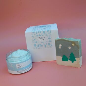 Snowy Day Small Christmas Gift Box | Body Butter And Soap, 2 of 5