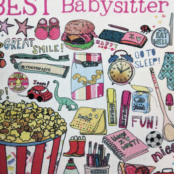 Personalised Best Babysitter Bag, 2 of 5