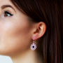 Compass North Star Gemstone Earrings, thumbnail 3 of 9
