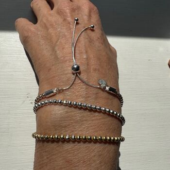 Ball Bracelet In Silver, Rose Gold Or Gold Plated, 2 of 3