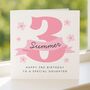 Personalised 3rd Pink Birthday Card For Daughter, thumbnail 4 of 7