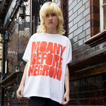 Negroni Cocktail Slogan T Shirt In White, 4 of 5
