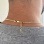 Gold Plated 4mm Miami Cuban Link Chain Mens Necklace, thumbnail 4 of 12