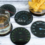 Set Of Six Car Speedometer Coasters, thumbnail 1 of 5