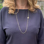 Long Gold Plated Chain Shell Necklace, thumbnail 4 of 7