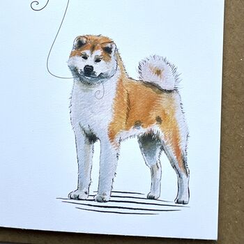 Personalised Japanese Akita Birthday Card, 3 of 5