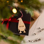 Personalised Wooden Penguin Gift Tag, thumbnail 2 of 2