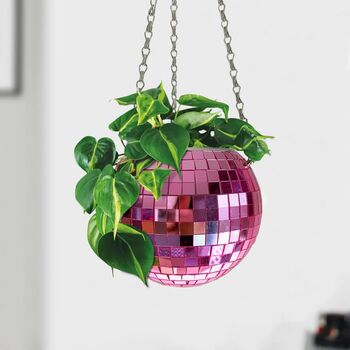 Colourful Disco Ball Hanging Planter, 5 of 5