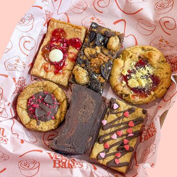 Vegan Valentines Brownie And Cookie Treat Box, 2 of 7
