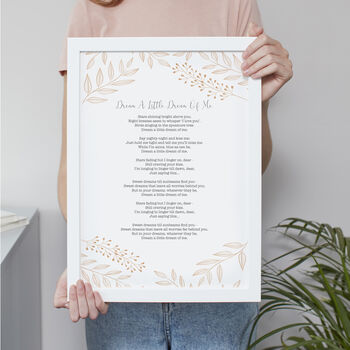 Personalised Handmade Floral Poem Print, 7 of 8