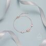 Cz Crystal And Cz Butterfly Floating Bracelet, thumbnail 4 of 9