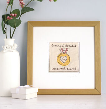 Personalised Gold Medal 50th Anniversary Card, 4 of 11