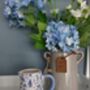 Hare Floral Jug In Blue, thumbnail 3 of 4