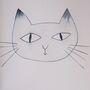 Handmade Watercolour Personalised Cat Painting Card, thumbnail 4 of 12