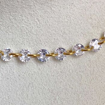 Diamond Tennis Necklace In Solid Gold, 3 of 5