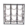 Square Leather And Metal Nine Bottle Sling Wine Rack, thumbnail 2 of 8