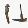 Antique Brass Perched Parrot Drawer Knob, thumbnail 1 of 9