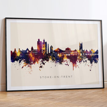 Stoke On Trent Skyline Cityscape Art Print, 6 of 12