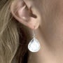 Drop Earrings Mother Of Pearl And Sterling Silver, thumbnail 2 of 3