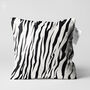 Black And White Cushion Cover With Zebra Pattern, thumbnail 1 of 7