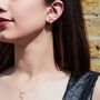 Lace Rose Gold Plated Silver Heart Earrings, thumbnail 5 of 12