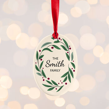 Personalised Family Wreath Christmas Decoration, 3 of 12