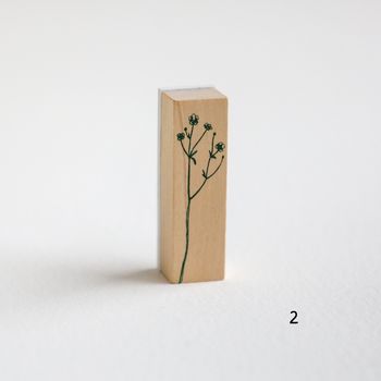 Delicate Botanical Stem Rubber Stamp, 3 of 6