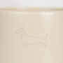 Dachshund Engraved Ceramic Flat White Tumbler, thumbnail 2 of 3
