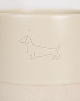 Dachshund Engraved Ceramic Flat White Tumbler, 2 of 3