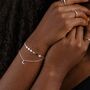 Adjustable Sterling Silver Flat Star Link Bracelet, thumbnail 4 of 8
