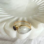 Aurora Rainbow Moonstone And Iolite Ring, thumbnail 3 of 7