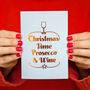 Luxury Foiled 'Prosecco And Wine' Christmas Card, thumbnail 1 of 6