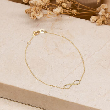 9ct Yellow Gold Adjustable Infinity Bracelet, 3 of 5