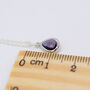 Amethyst Purple Teardrop Pendant Necklace, thumbnail 3 of 5