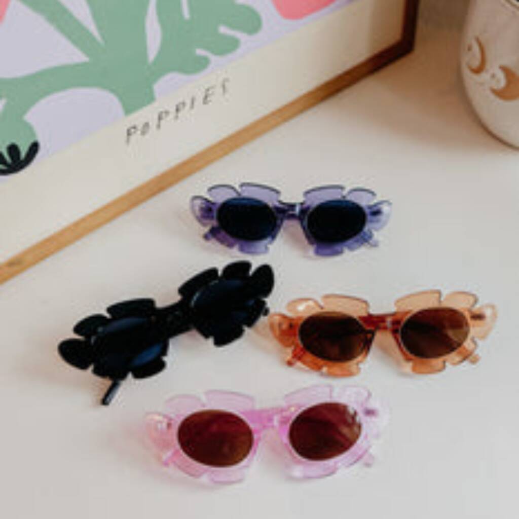 Brooke Flower Shaped Sunglasses Four Colours By Ajouter Store