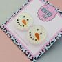 Snowman Glitter Christmas Studs, thumbnail 4 of 5