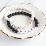 Couples Boyfriend Personalised Gemstone Beaded Bracelet Set, thumbnail 5 of 10