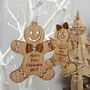 Double Sided Oak Gingerbread Man With Reverse Message, thumbnail 1 of 7