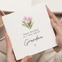 Tulip Birthday Card Personalised For Grandma Or Nan, thumbnail 1 of 7