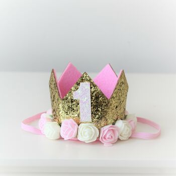 Second Birthday Rosebud Party Crown, 2 of 8