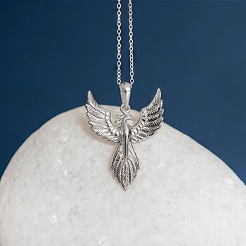 Sterling Silver Phoenix Necklace, 2 of 10