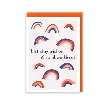 Birthday Card 'Birthday Wishes And Rainbow Kisses', 2 of 3