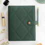 Personalised Vegan Leather A5 Ring Binder Organiser | Deep Green, thumbnail 1 of 4