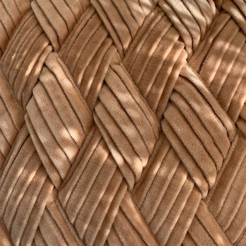 Freya Woven Lattice Velvet Cushion, 5 of 6